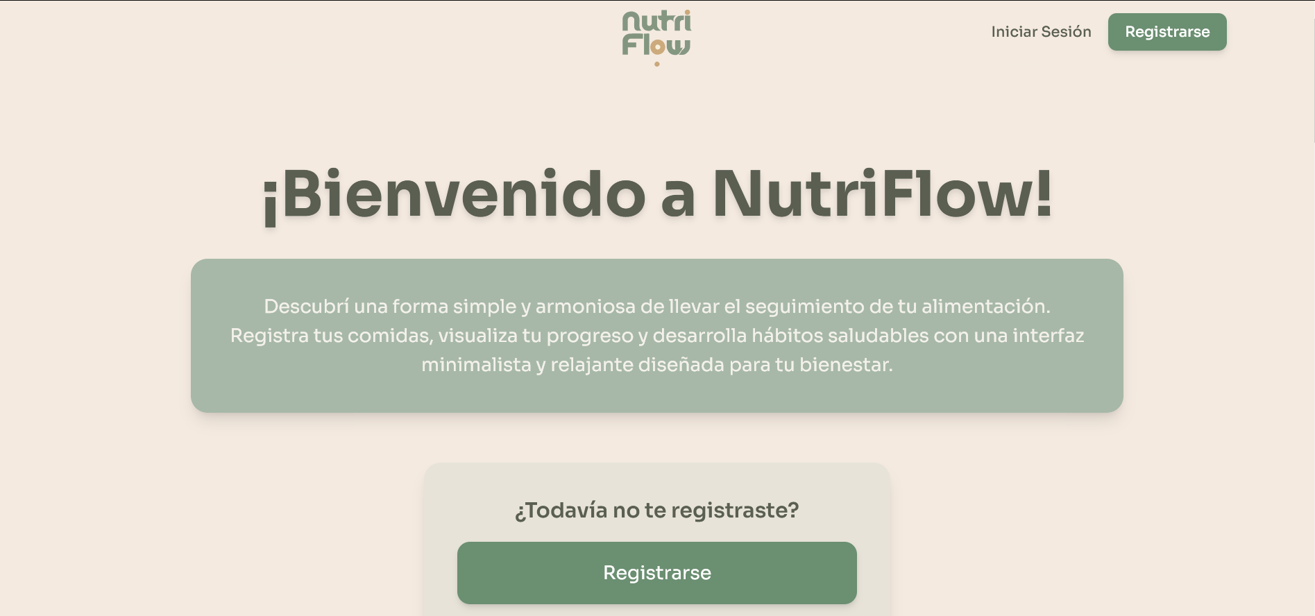 Captura de pantalla de NutriTrack